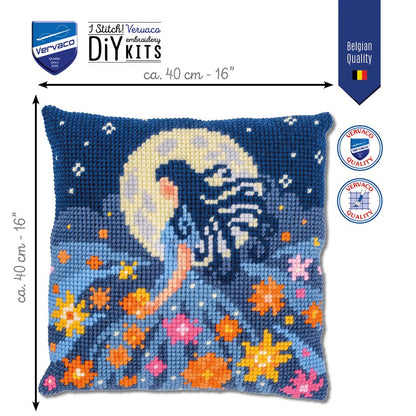 Kussen Borduurpakket - Meisje Met De Maan PN-0212136