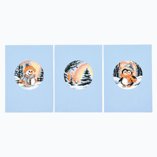 Wenskaart Borduurpakket - Winter - Set Van 3