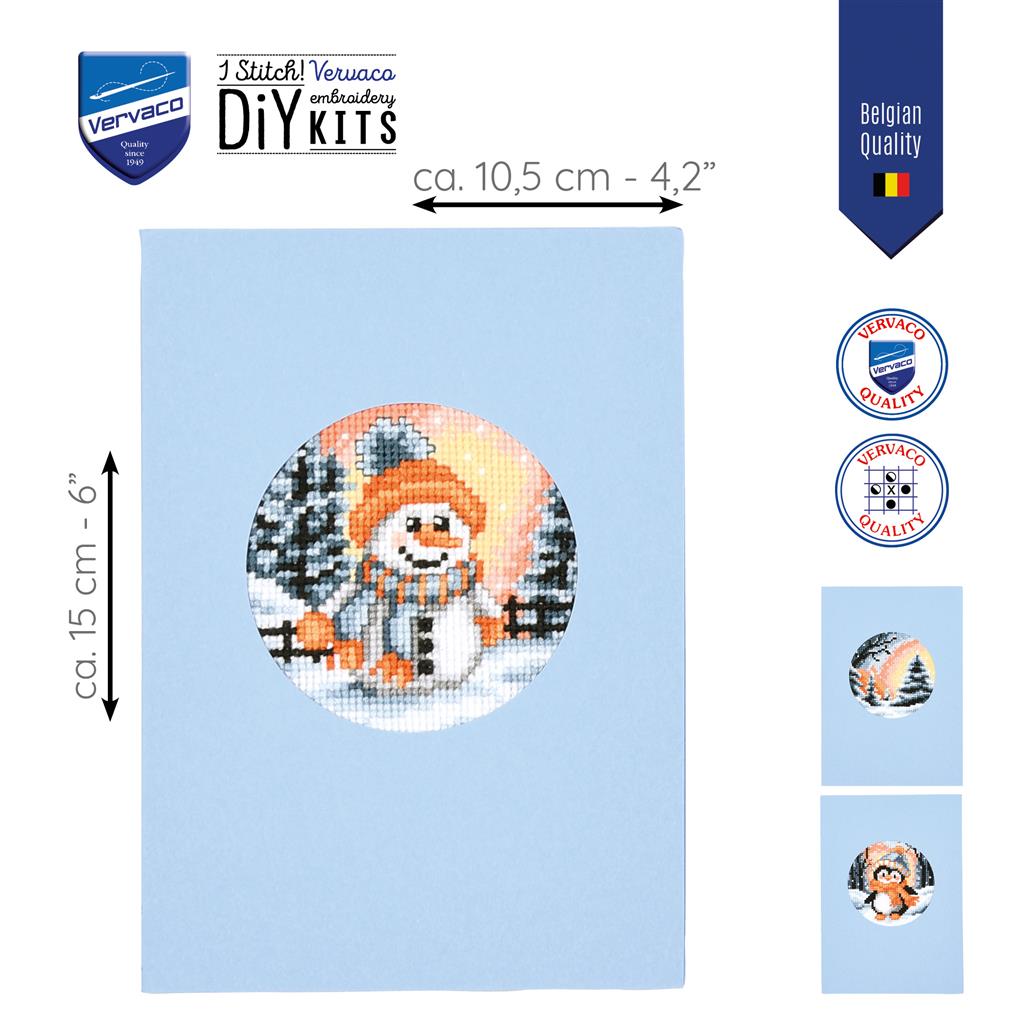 Wenskaart Borduurpakket - Winter - Set Van 3