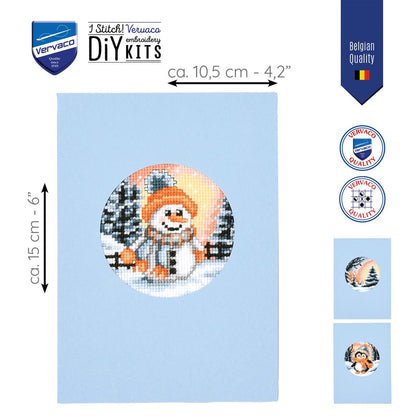 Wenskaart Borduurpakket - Winter - Set Van 3