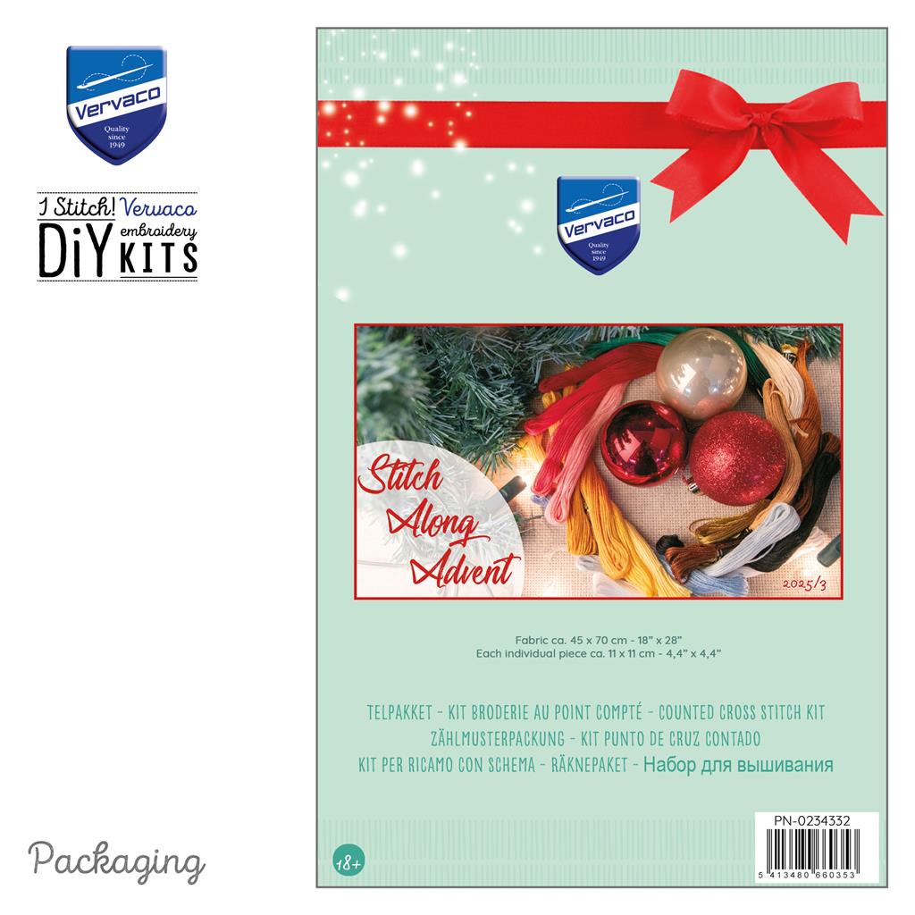 Kit de broderie au point de croix compté SSA 2025/3 - Édition Avent