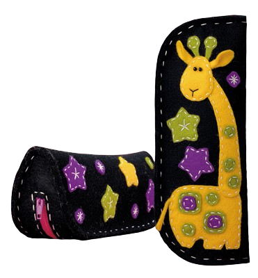 Craft kit - Giraffe Glasses Bag / Pencil Case in Felt