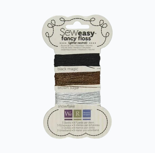Sew Easy Fancy Floss Glitter - Neutrals