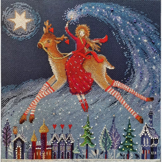 Kruissteek Borduurpakket Met Kralen - Starry Blizzard M1005