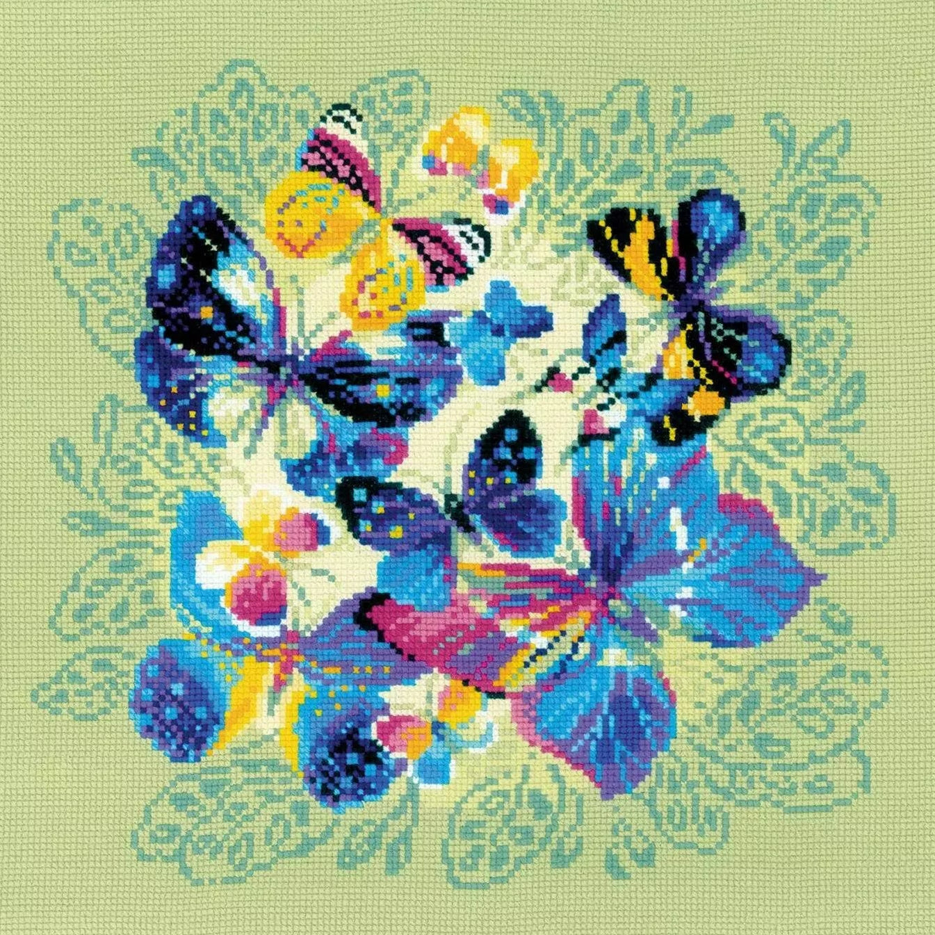 Embroidery kit - Bright Butterflies