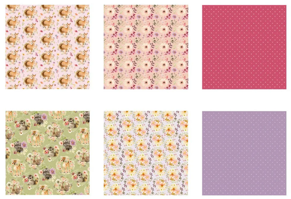 Paper set - Wildflower Woodland 20.3 x 20.3 cm