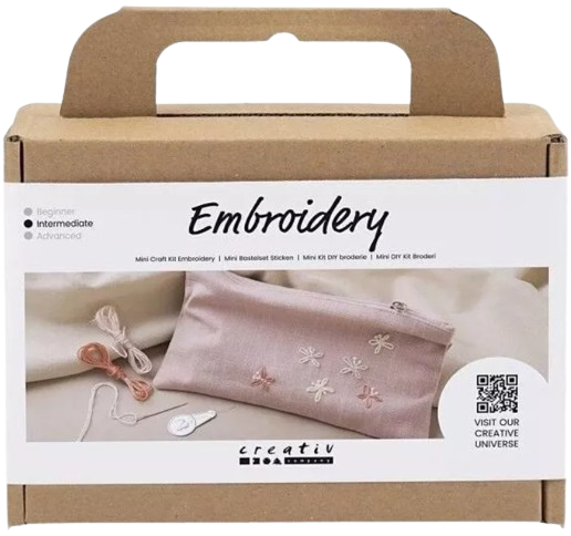 DIY Embroidery Kit - Pencil Case with Butterflies