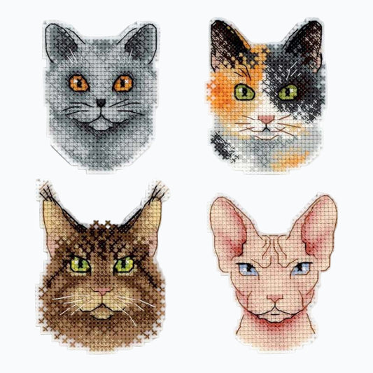 Embroidery Kit Magnets - Who Said Meow? SR-340
