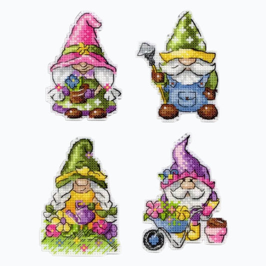 Embroidery Kit Magnets - Garden Gnomes SR-717