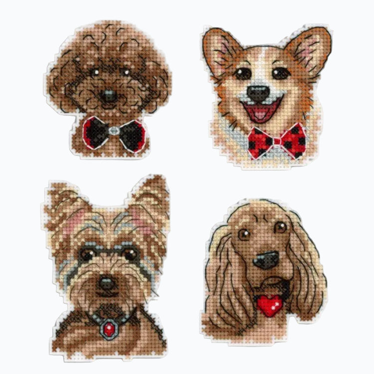 Embroidery Kit Magnets - Dogs SR-825