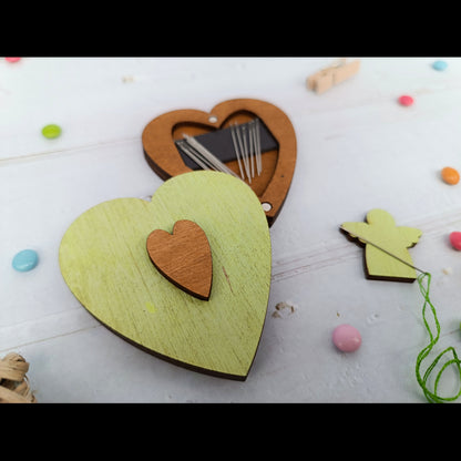 Magneet Naalddoosje - Green Heart